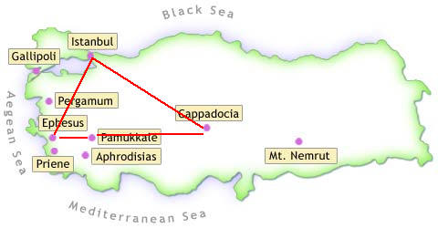 7 Günlük Türkiye Turu (Kapadokya, Pamukkale, Efes)